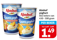  450 500 almhof room perzik maracuja yoghurt spaanse sinaasappel bekers beker 