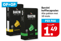 barzini koffiecups 10 italian express ristretto compatible cups expresse lungo koffiecapsules pakken stuks pak 