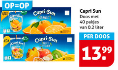  capri-sun fruitdrank 40 capri sun orange multi vitamin doos liter 