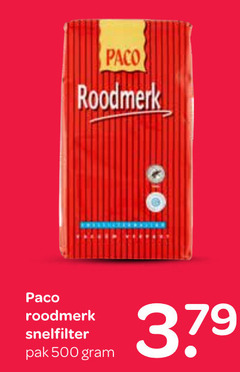  paco koffie 379 500 roodmerk snelfilter pak 