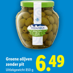  eridanous green brine groene olijven pit uitlekgewicht 