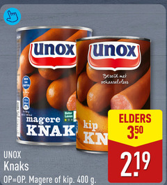  1 20 28 100 140 219 350 400 unox bereid scharrelvlees beter leven knaks kip elders 