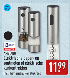  3jaar elektrische peper zoutmolen kurkentrekker batterijen stuk 