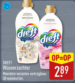  adoucissant gentle white dreft ultimate care wasverzachter romantic rose meerdere wasbeurten 