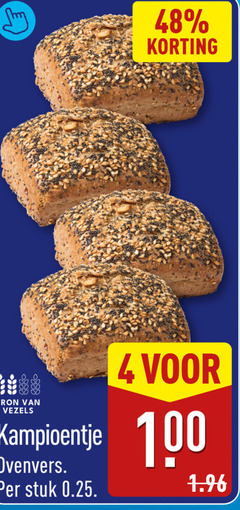  4 48 100 vezels kampioentje ovenvers stuk 0.25 