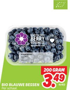  1 200 with berry goodness blauwe bessen inhoud klasse nederland bio schaal 