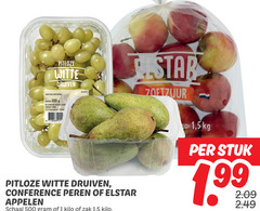  1 8 500 pitloze witte druiven land oorsprong inhoud gekoeld verpakt klasse star naam conference peren elstar appelen schaal kilo zak 5 stuk 
