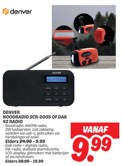  42 denver dr dab power mode menu radio am fm luidspreker led zaklamp opladen usb gebruiken handslinger solar elders digitale dubbele alarmfunctie lcd display batterijen netstroom 