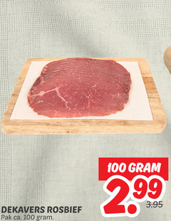  100 dekavers rosbief pak ca. 2 99 