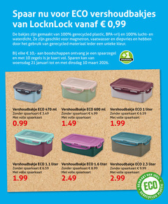  1 10 100 600 spaar eco vershoudbakjes 99 bakjes gemaakt gerecycled plastic vrij lucht waterdicht magnetron vaatwasser diepvries gebruik materiaal kleur zegels kaart sparen woensdag januari ml spaarkaart volle liter 1.1 led 