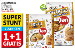  1 2 12 jan poffertjes zakken stuks super salontafel 12x trek boter suiker prik vorkje 