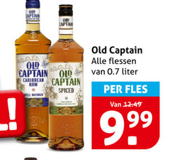  old captain caribbean rum well matured spiced flessen liter fles 