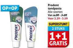  1 2 menthol power fresh gel prodent 10x 4in1 tandpasta soorten stuks 