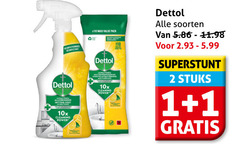  1 2 10x cleaning power dettol maxi pack soorten stuks 