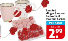  roos led slinger kaarsen hartvorm mok hartjes stuk elders 5.99 
