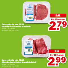  1 2 100 279 boerentrots blonde beha rund biefstuk schaal stuks actieprijs kilo kogelbiefstuk beter leven 99 