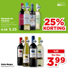  rode wijn witte rose 8 18 25 flessen rueda crianza rioja gato cabernet san pedro gato negro chardonnay jaar alcohol nix18 merlot sauvignon blanc fles 