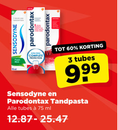  3 60 tandartsen sensodyne 75ml fresh mint parodontax protection tubes tandpasta ml 