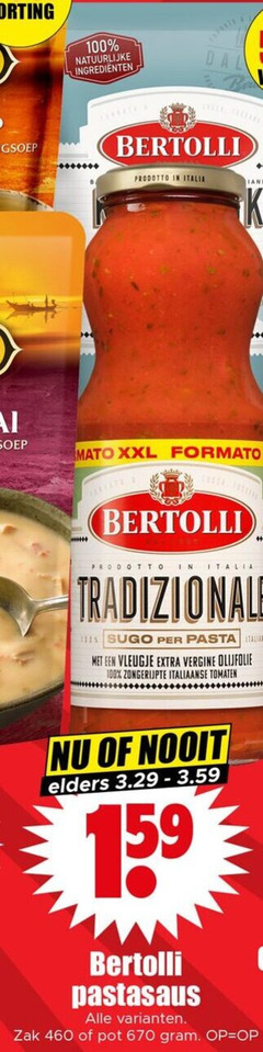  11 100 natuurlijke ingredienten bertolli prodotto italia xxl tradizionale sugo pasta vleugje vergine olijfolie zongerijpte italiaanse tomaten elders pastasaus zak pot 
