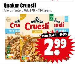  450 quaker cruesli pak zero natur luchtig added cru ge 