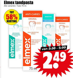  elmex tandpasta tube ml anti caries sensitive original gentle white bescherming dual protective shield triple protection beschermt gevoelige tanden effectief versterkt glazuur to beschermen 1 asti 
