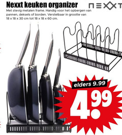  18 30 60 nexxt keuken organizer stevig metalen frame opbergen pannen deksels borden verstelbaar cm elders 