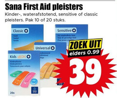  10 20 44 sana pleisters kinder waterafstotend sensitive classic pak stuks textileen textiel textile kids neon kinderpleisters pour enfants 20x universal afstotend for haut gevoelige huid peaux zoek elders 