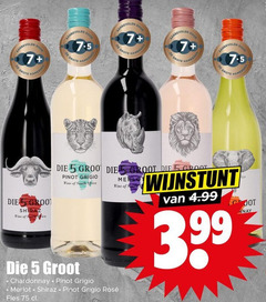  5 7 hamers shiraz wine south pinot grigio africa merlot som 3.99 cool chardonnay rosee fles 