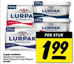 200 250 1901 lurpak smeerbaar gezouten roomboter ongezouten wikkel kuip stuk 