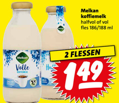  2 zacht melkan volle mild melon koffiemelk halfvol fles ml flessen 