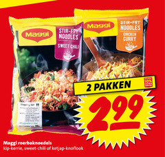  1 2 10 15 400 maggi shopping kipfiletblokjes chinese roerbak wokgroente groenten roerbaknoedels fry noodles sweet chili pan kip kerrie ketjap knoflook chicken curry pakken 