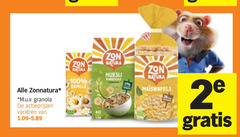  zonnatura muesli mueslirepen thee 2 100 zon natura m.u.v granola varieeren maiswafels 