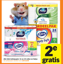  2 16 24 mega pack nalys soft vochtvangers pak wolkenmix edet ultra rol toiletpapier rollen varieeren 
