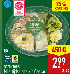  25 450 gekozen huismerk consumenten nederland r caesar maaltijdsalade aardappel gegrilde kip croutons kaas caesardressing beter leven dieren bescherming groente ge 3.99 