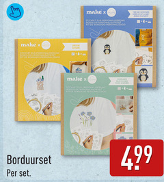  borduurset 1 6 make home borduur kit slogans wilde bloemen flores dieren alfabet 