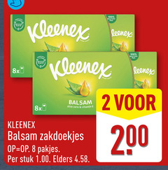  2 8 100 200 8x r kleenex recycled balsem aloe vera vitamin zakdoekjes stuk elders pack recyclable 
