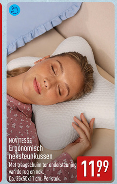  novitesse ergonomisch neksteunkussen traagschuim ondersteuning rug nek ca. cm stuk 