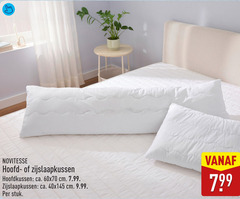  novitesse hoofd zijslaapkussen hoofdkussen ca. cm stuk 