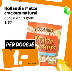  1 100 hollandia crackers naturel doosje kilo 