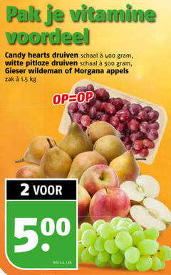 klik op dit plaatje voor een vergroting en voor vergelijkbare aanbiedingen gerelateerd aan
2 400 500 pak vitamine voordeel candy druiven schaal witte pitloze gieser wildeman morgana appels zak kilo v.a. 2 400 500 pak vitamine voordeel candy druiven schaal witte pitloze gieser wildeman morgana appels zak kilo v.a.
