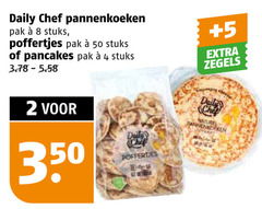  2 4 8 50 350 daily chef pannenkoeken pak stuks poffertjes pancakes 5 zegels naturel 