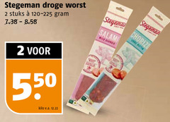  2 stegeman droge worst stuks salami chorizo use pitt kilo v.a. 