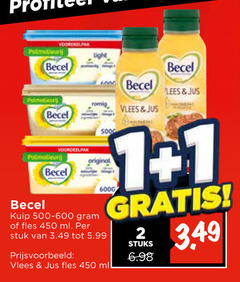  2 450 5000 palmolive light becel romig original kuip vlees jus lees 1.1 fles ml stuk 5.99 stuks 