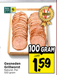 klik op dit plaatje voor een vergroting en voor vergelijkbare aanbiedingen gerelateerd aan
100 beter leven gesneden grillworst naturel 1 100 beter leven gesneden grillworst naturel 1