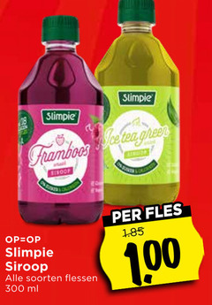  300 slimpie tea green siroop stroop soorten flessen ml bowers fles 1 00 