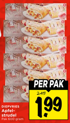  600 strudel alpen pak diepvries 