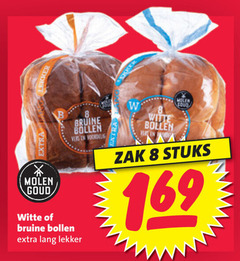  8 molen goud bruine bollen versen witte lang werk zak stuks 