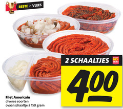  2 10 150 vlees schaaltjes filet americain soorten ovaal schaaltje 