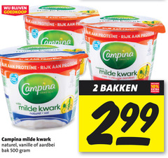  2 3 10 500 rijk campina volle milde kwark naturel proteine vleugje aardbei bakken vanille bak 