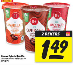  douwe egberts ijskoffie 2 10 40 caramel latte cappuccino macchiato ness ice creamy less beker ml bekers 